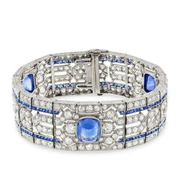 An Important Art Deco Sapphire And Diamond Bracelet