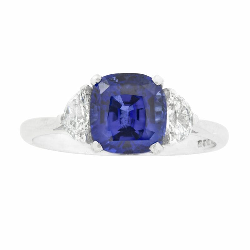 A Sapphire And Diamond Ring
