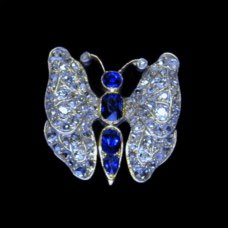 A Victorian Diamond And Sapphire Butterfly Brooch