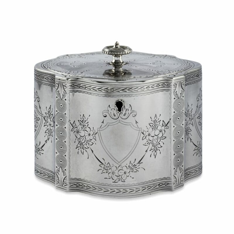 A Victorian Sterling Silver Tea Caddy.12.5 Ozs, (388.7gms)