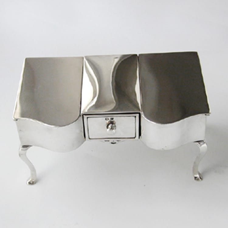 Silver Jewellery Box In The Form Of A Dressing Table