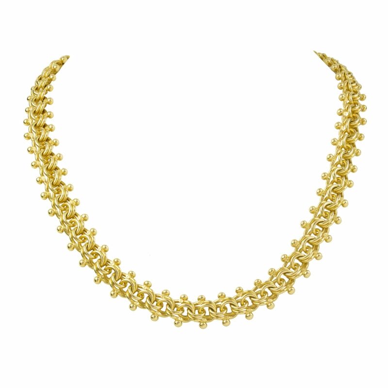 An 18 Carat Yellow Gold Troubadour Necklace