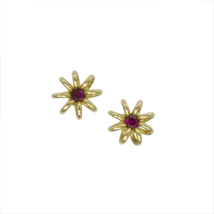 A Pair Of Flower Stud Earrings