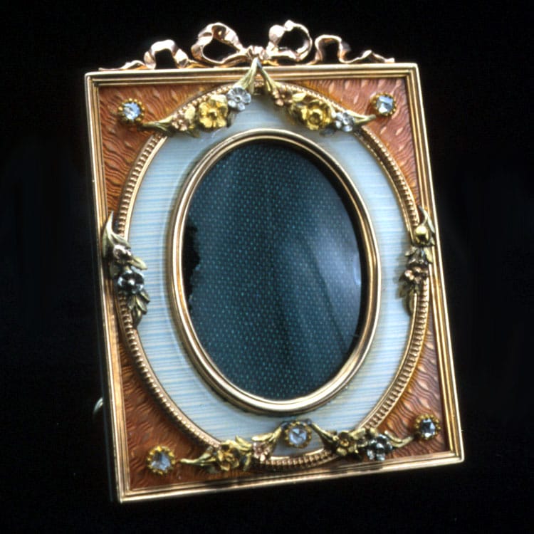 A Faberge Gold And Enamel Picture Frame, Circa 1900