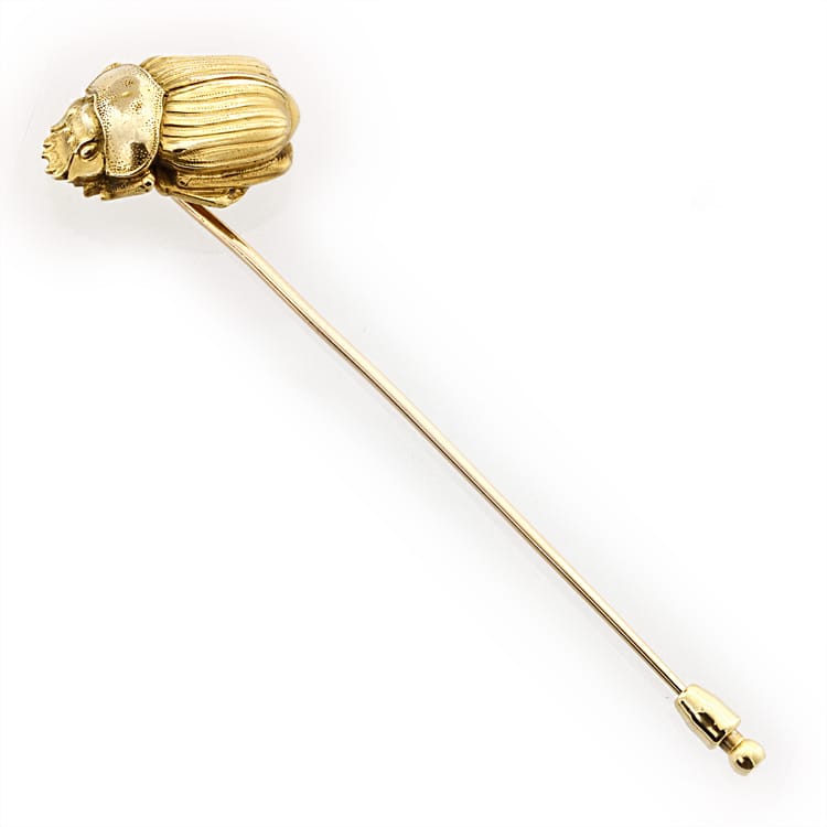A Late Victorian Scarab Stick Pin