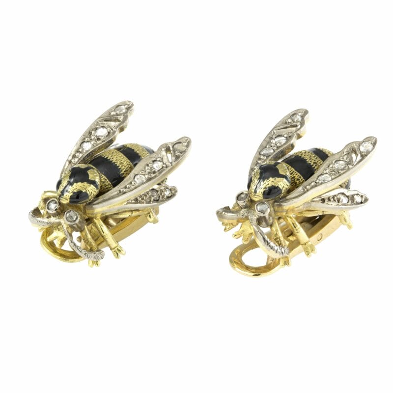A Fine Pair Of Wasp Earrings