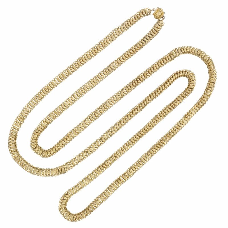 A Victorian Long Yellow Gold Chain