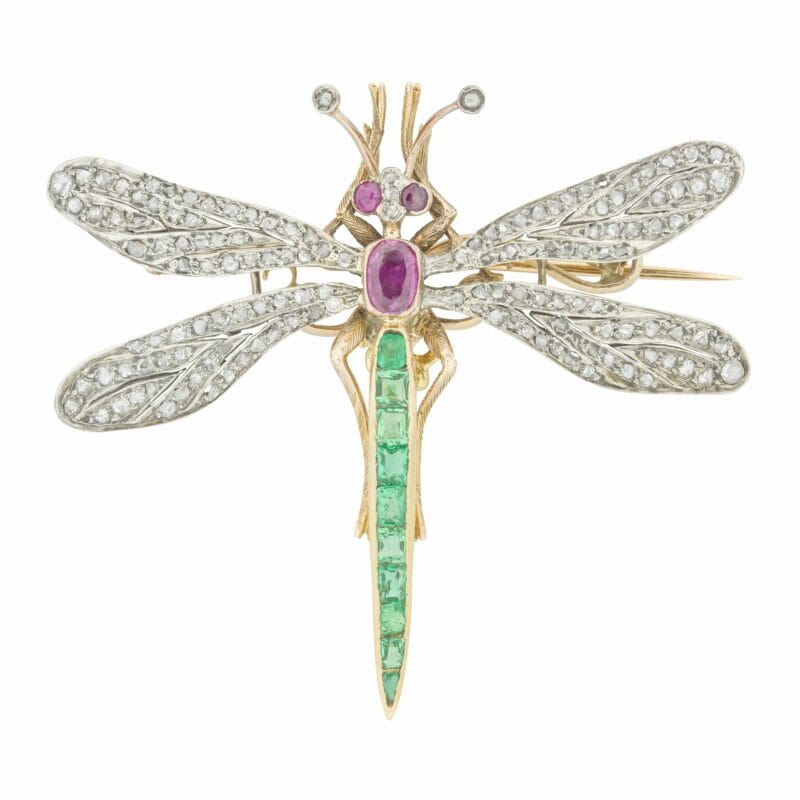 A Gemset Dragonfly Brooch