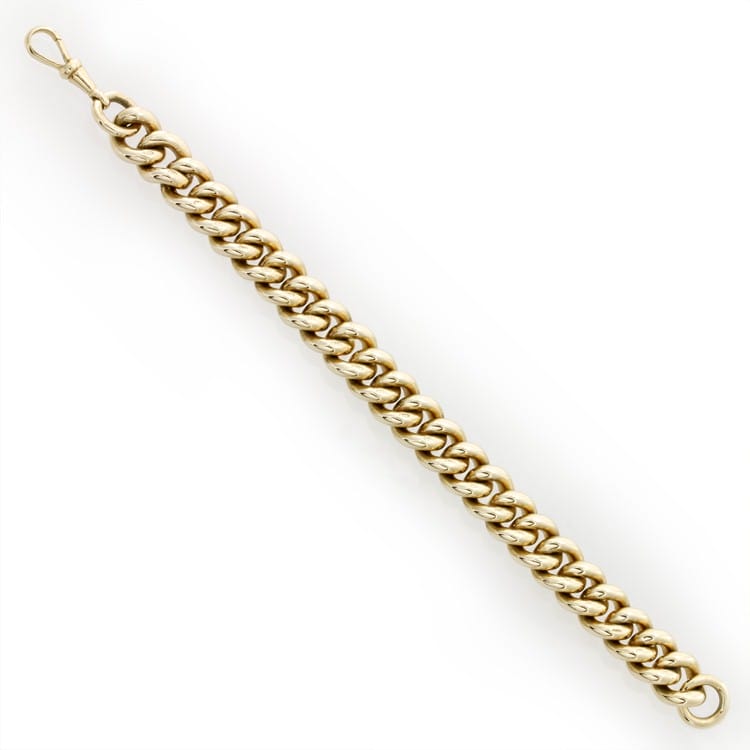 A Yellow Gold Curb Link Bracelet