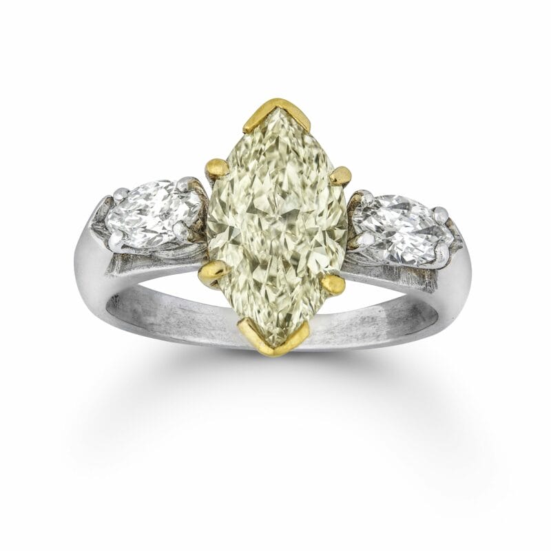 A Fancy Light Yellow Diamond Ring