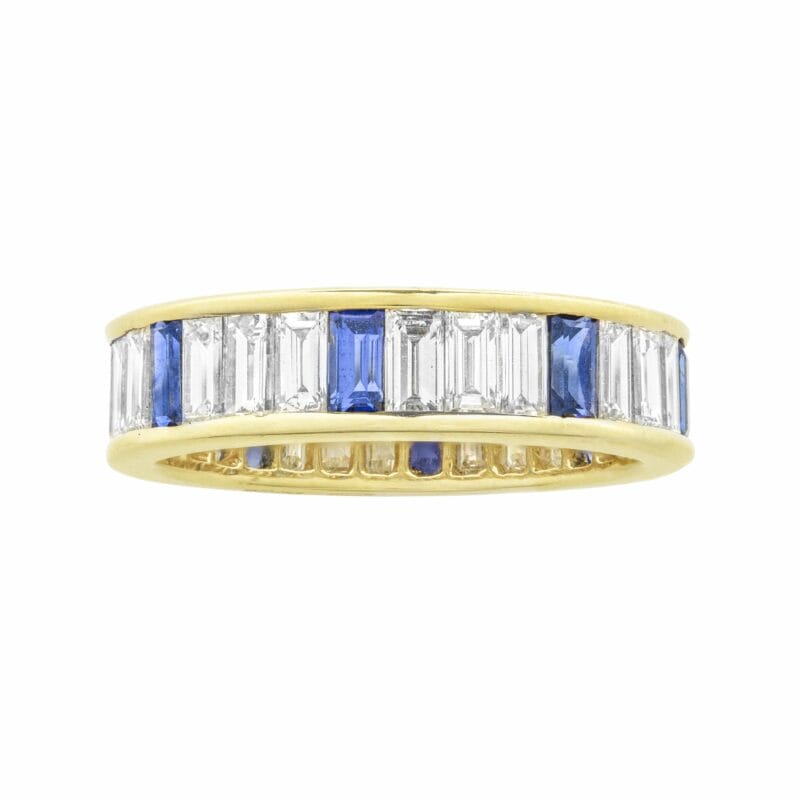 A Sapphire And Diamond Full Eternity Ring