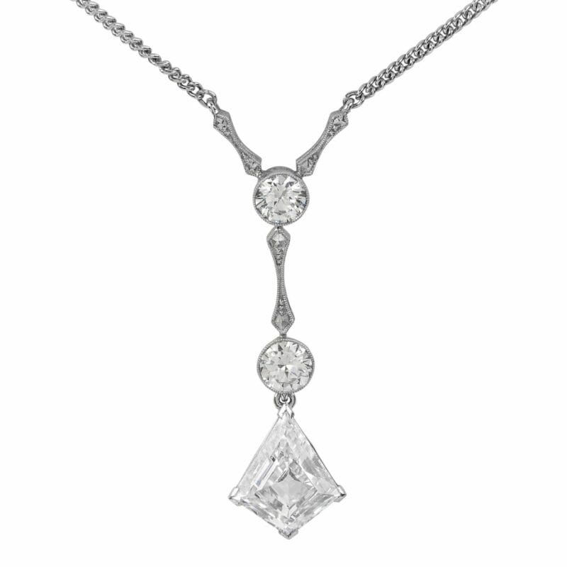 An Art Deco Style Diamond Drop Pendant