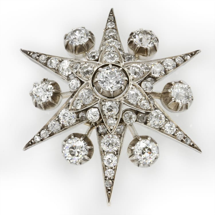 A Late Victorian Diamond-set Star Brooch