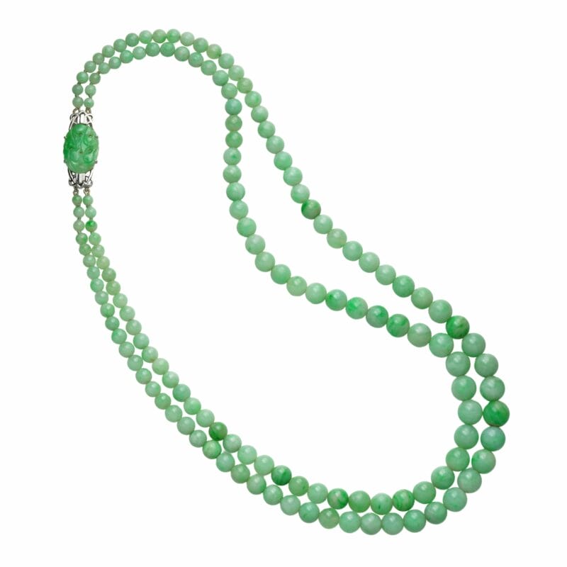 A Double Row Jade Necklace