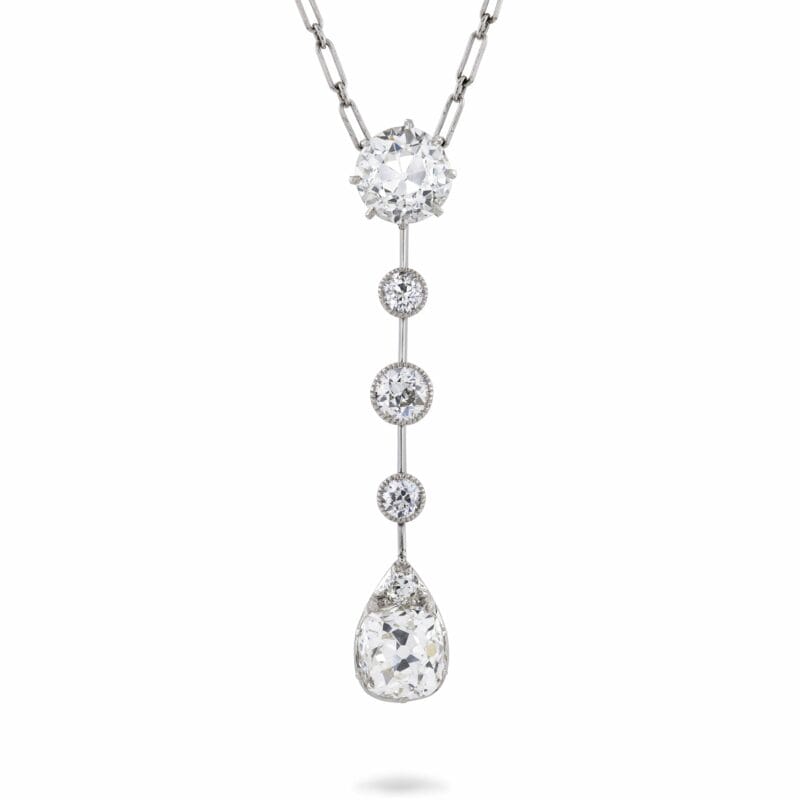 A Diamond Drop Necklace