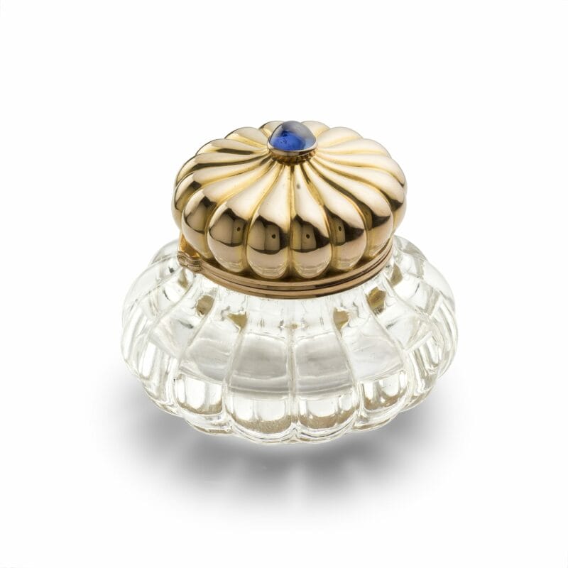 A Fabergé Gold And Rock Crystal Inkwell