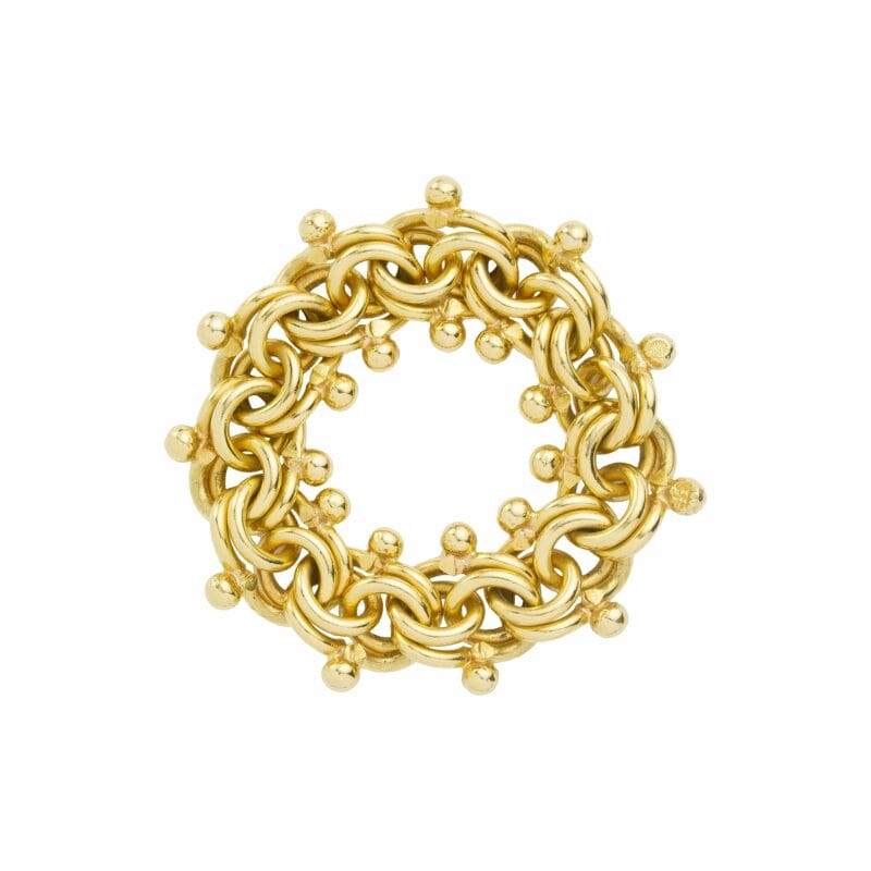 A Handmade 22ct Gold Teddy Bear Ring by Lucie Heskett-Brem