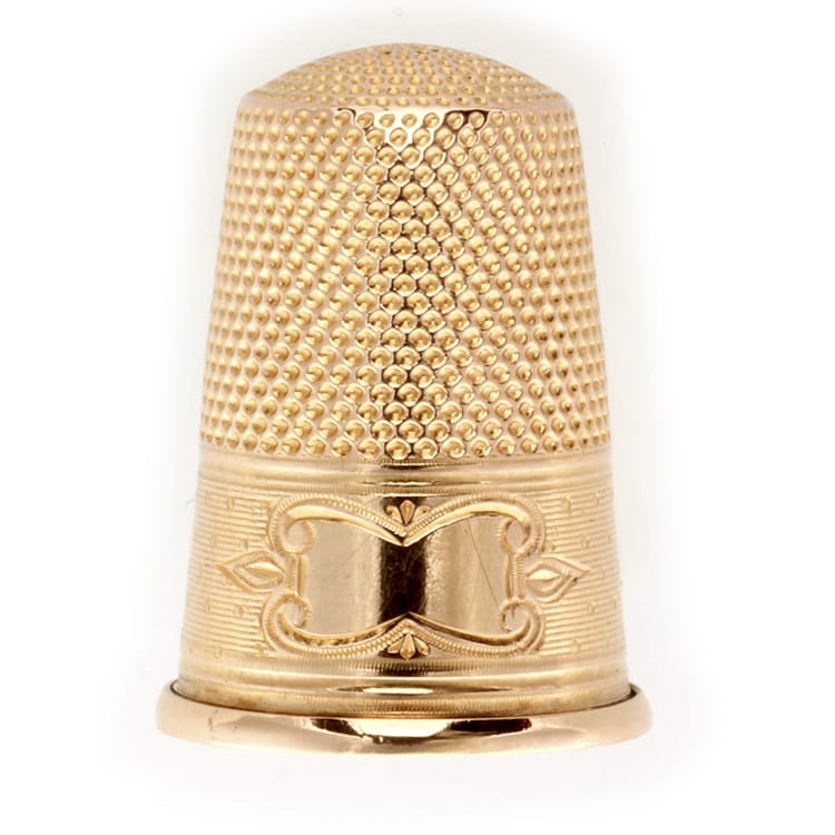 A Victorian Rose Gold Thimble