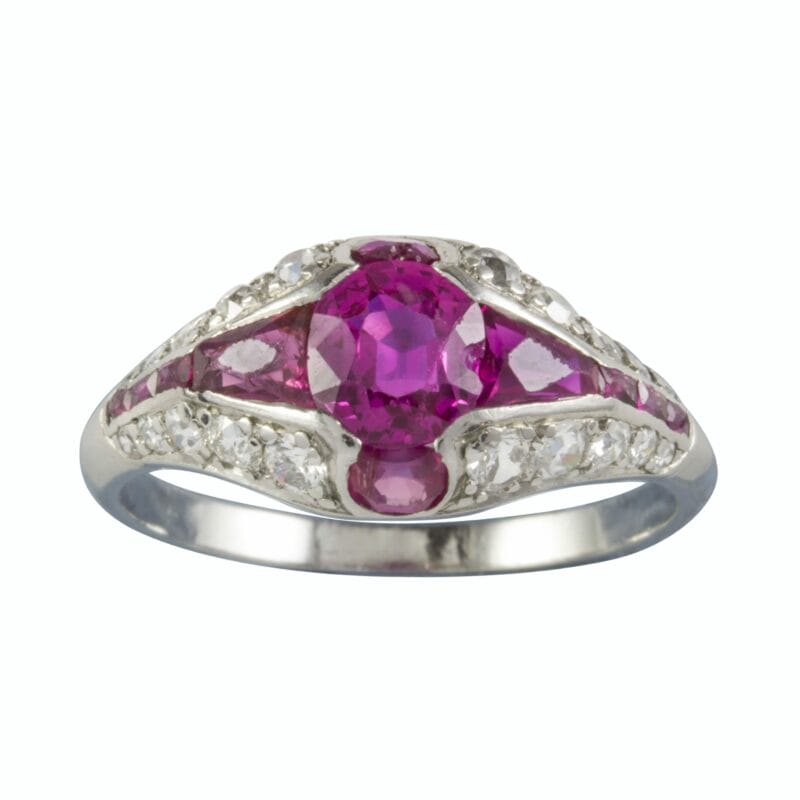 A Ruby And Diamond Ring
