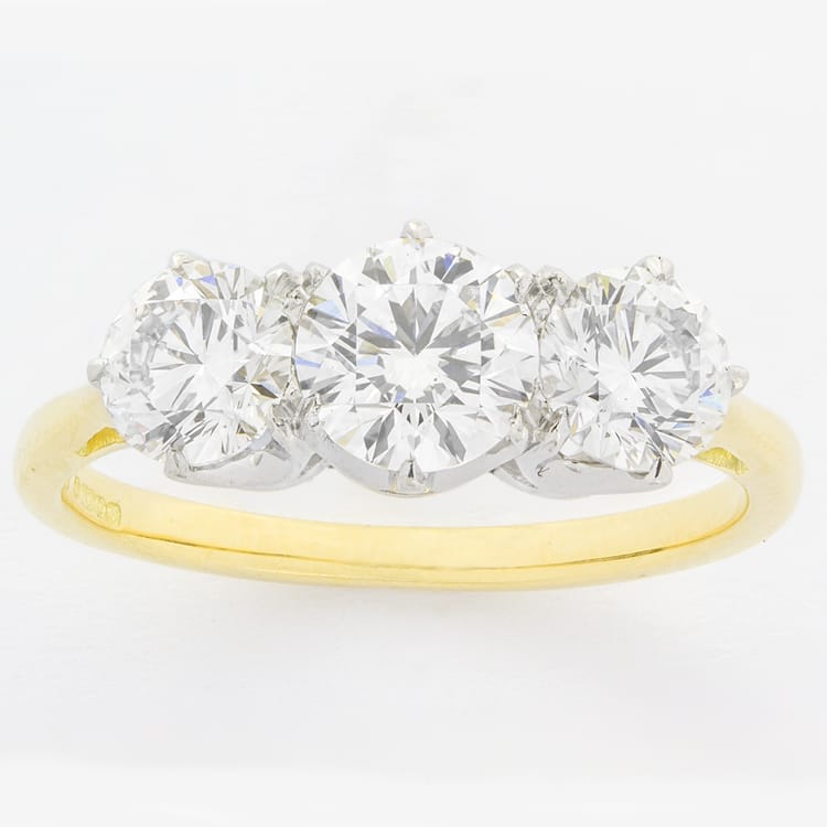 A Three-stone Diamond Ring