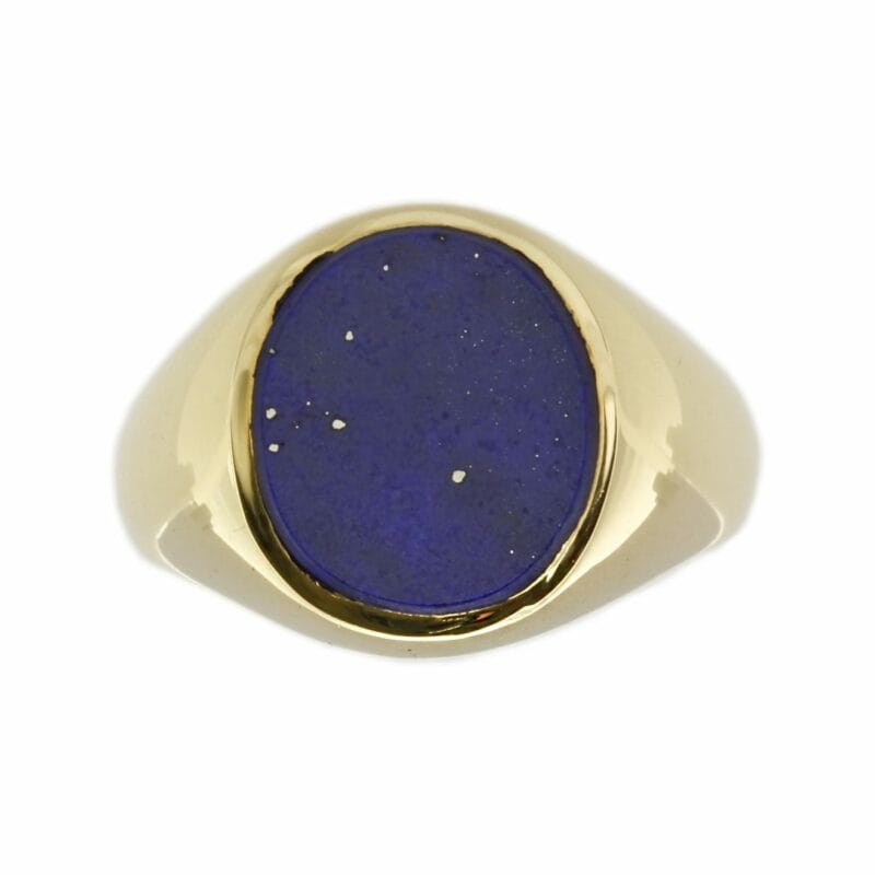 A Lapis Lazuli Gold Signet Ring