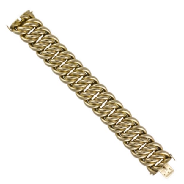 A Yellow Gold Fancy Link Bracelet