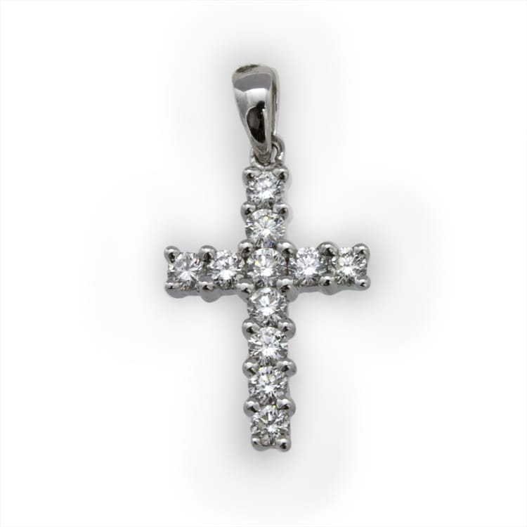 A Diamond Cross Pendant