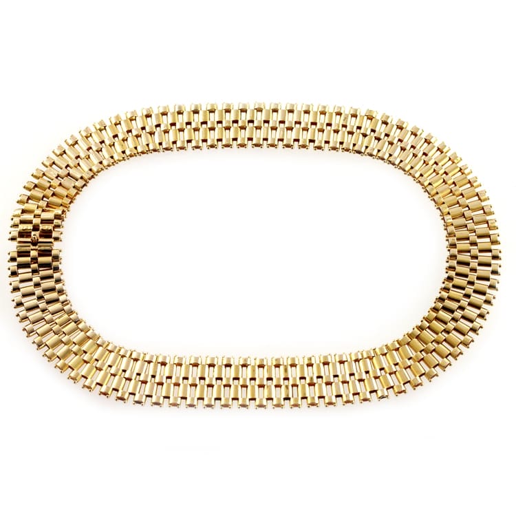 A Victorian Yellow Gold Collar Necklace