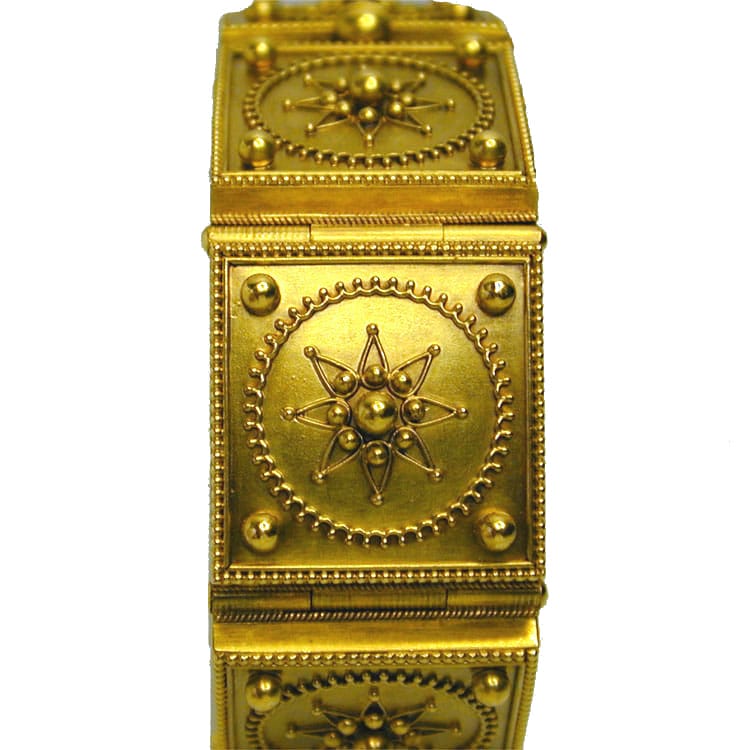 A Victorian Gold Panel Bracelet