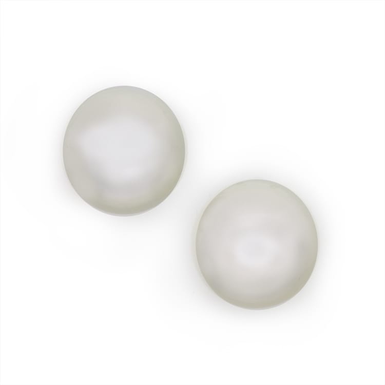 A Pair Of South Sea Cultured Pearl Earrings