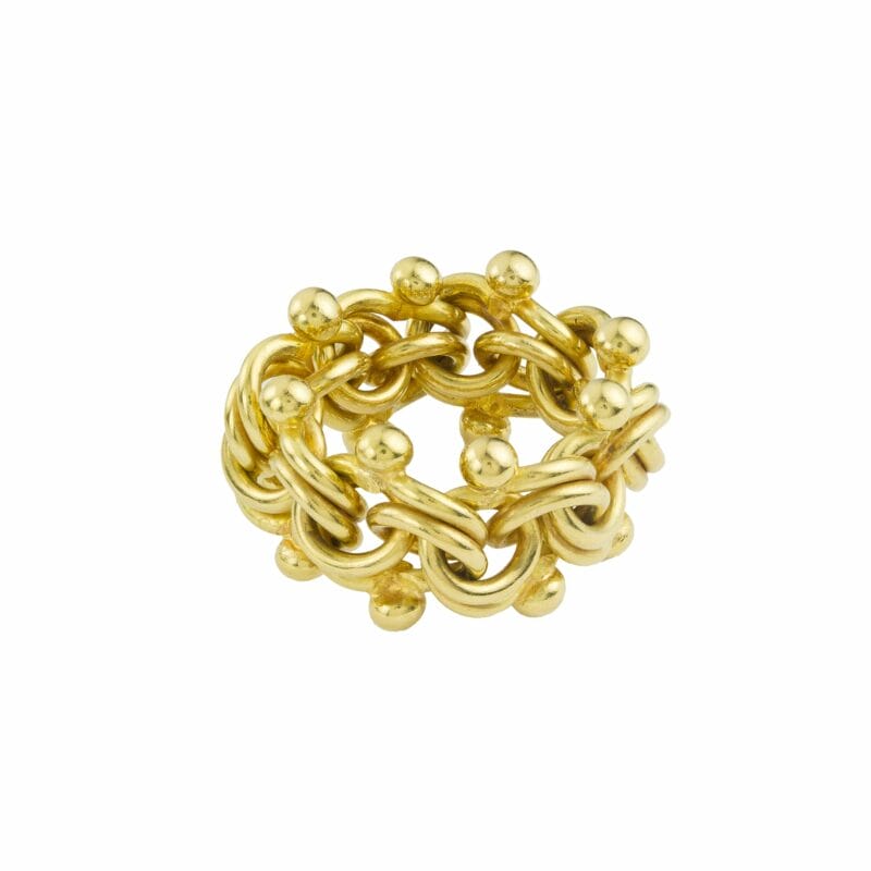 A Handmade Troubadour Gold Ring By Lucie Heskett-Brem
