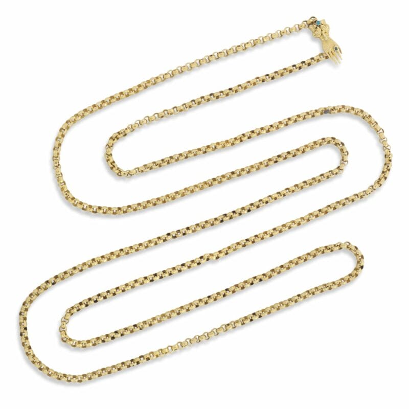 An Early Victorian Long Guard Gold Chain