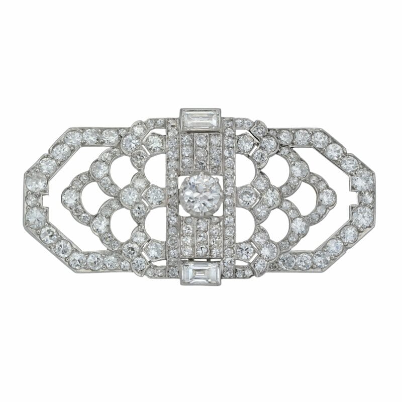 An Art Deco Diamond Set Brooch