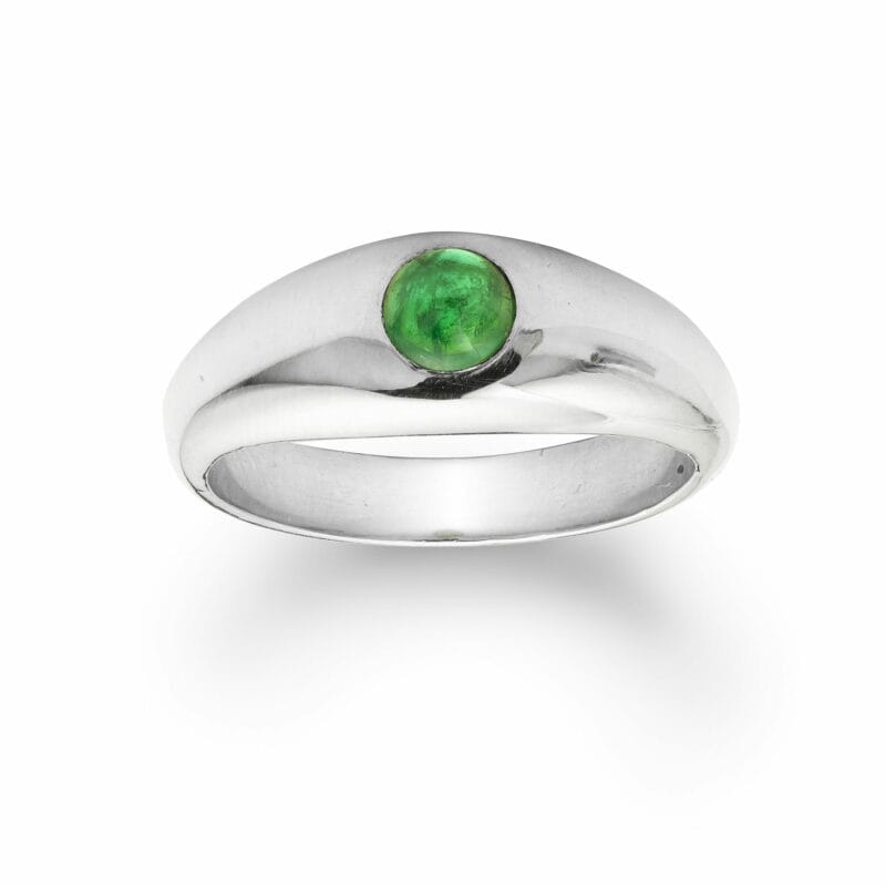 An Emerald Set Gypsy Ring