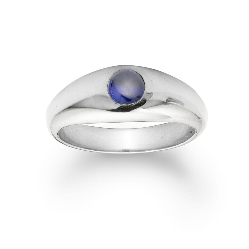 A Sapphire Set Gypsy Ring