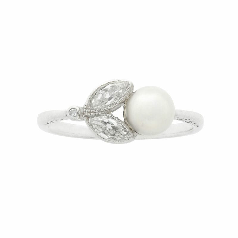 A Rare Fabergé Pearl And Diamond Ring
