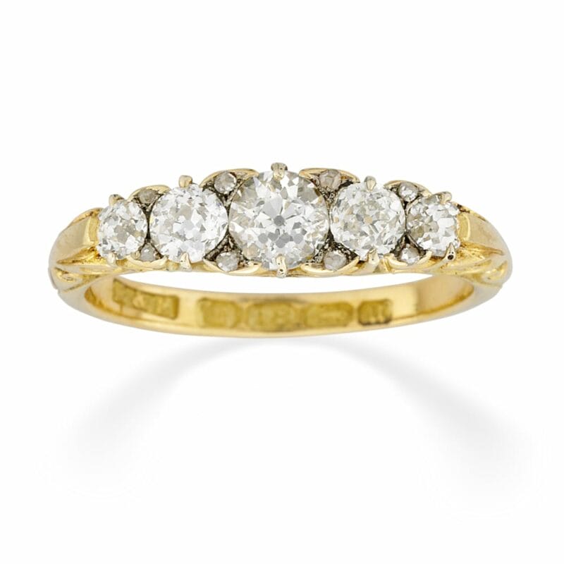 A Victorian Five Stone Old Brilliant-cut Diamond Ring