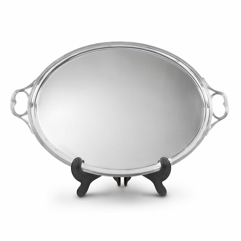 A Sterling Silver Oval Two Handled Tray
