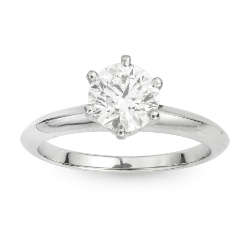 A Tiffany & Co.  Single Stone Solitaire Diamond Ring