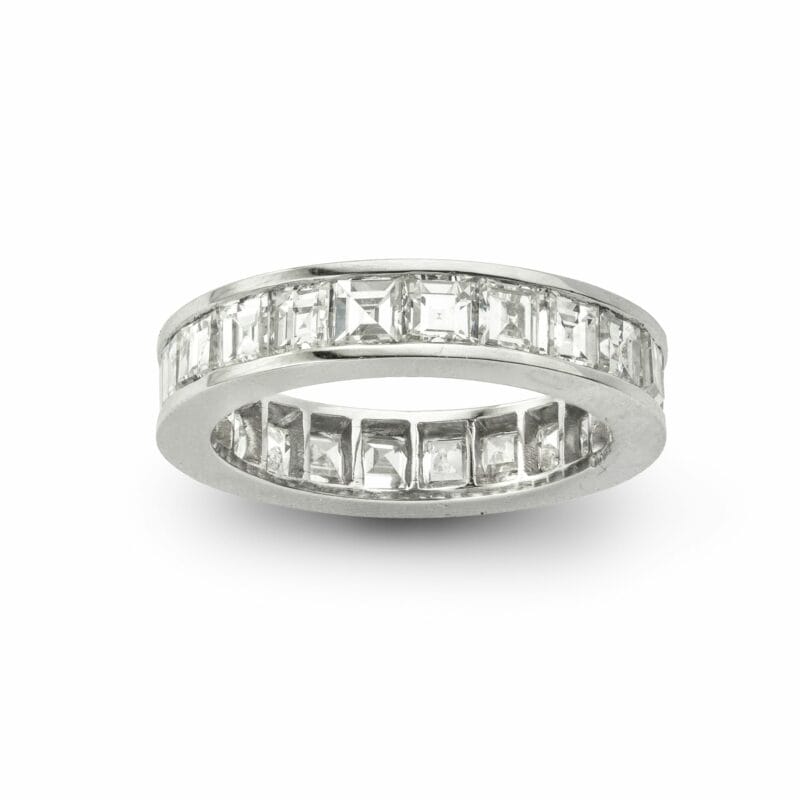 A Square-cut Diamond Full Eternity Ring