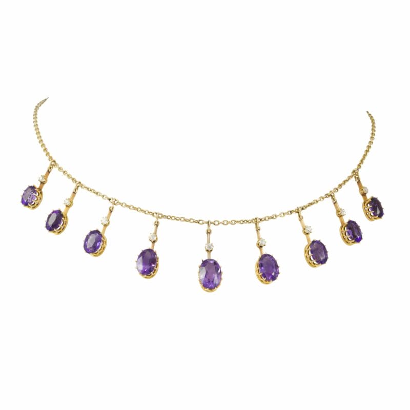 A Victorian Amethyst Fringe Necklace