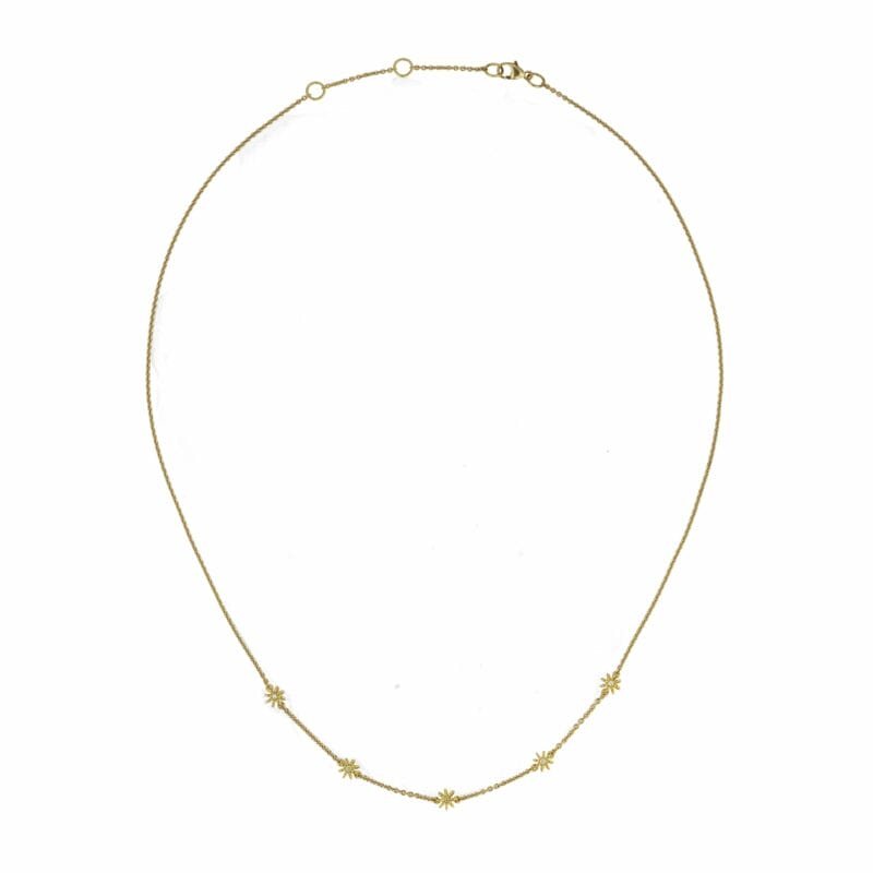 A Microlight Gold Necklace By Lucie Heskett-Brem
