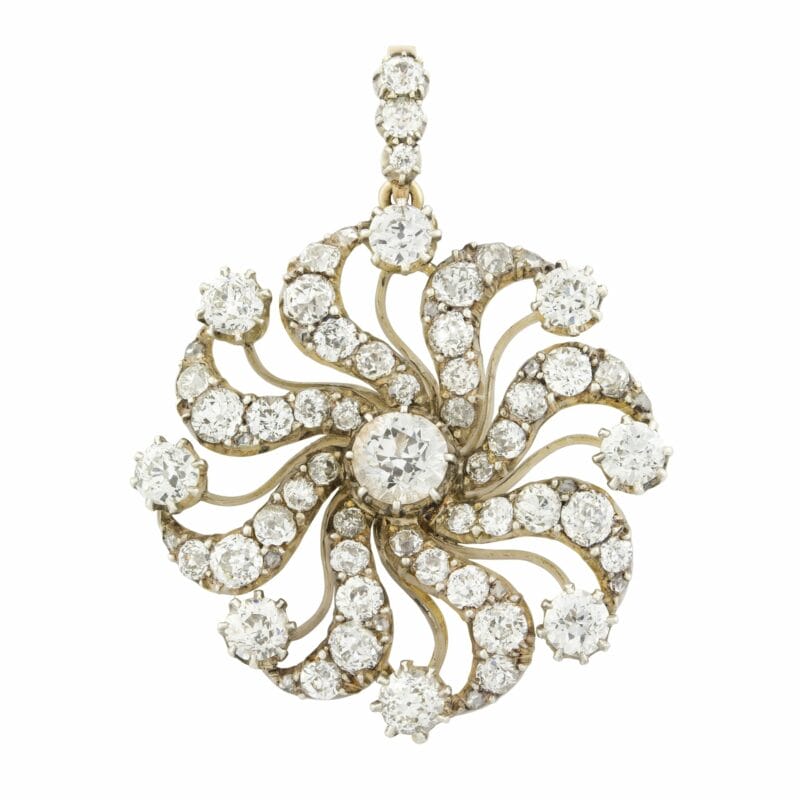 A Victorian Diamond Brooch-pendant