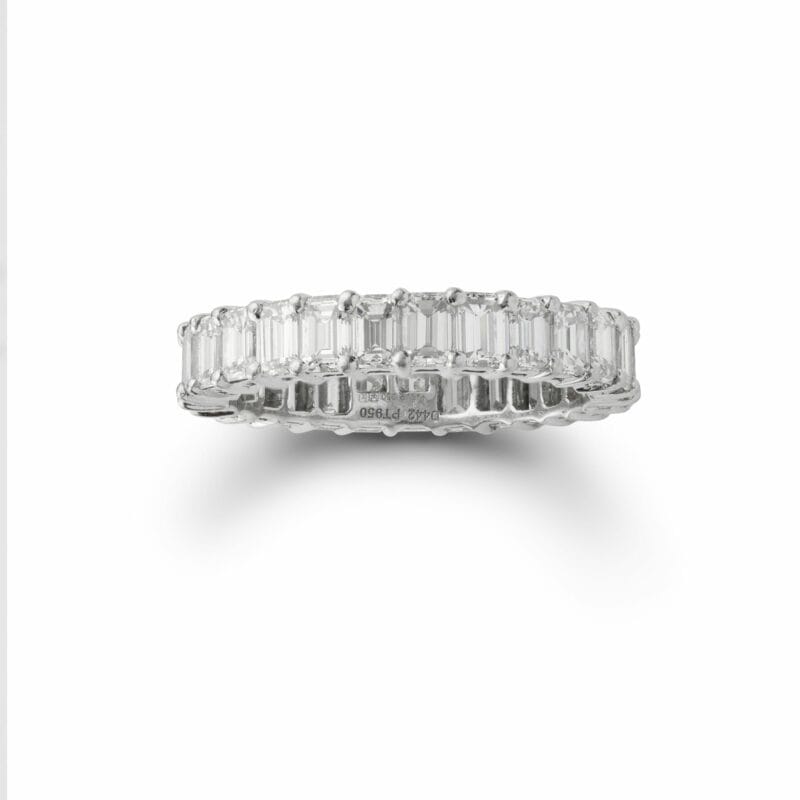 An Emerald-cut Diamond Full Eternity Ring