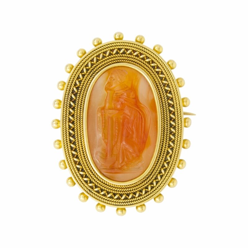 A Victorian Archaeological Revival Cameo Brooch