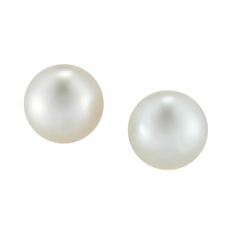 A Pair Of South Sea Cultured Pearl Stud Earrings