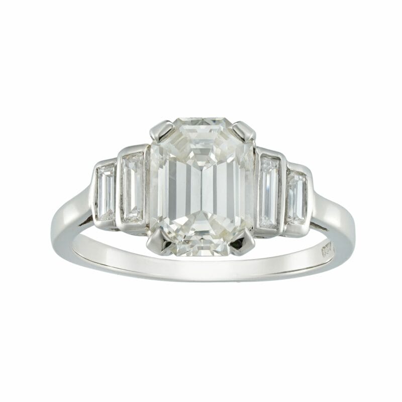 An Emerald-cut Diamond Ring
