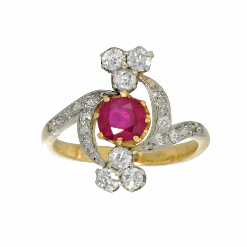 A Late Victorian Ruby And Diamond Ring
