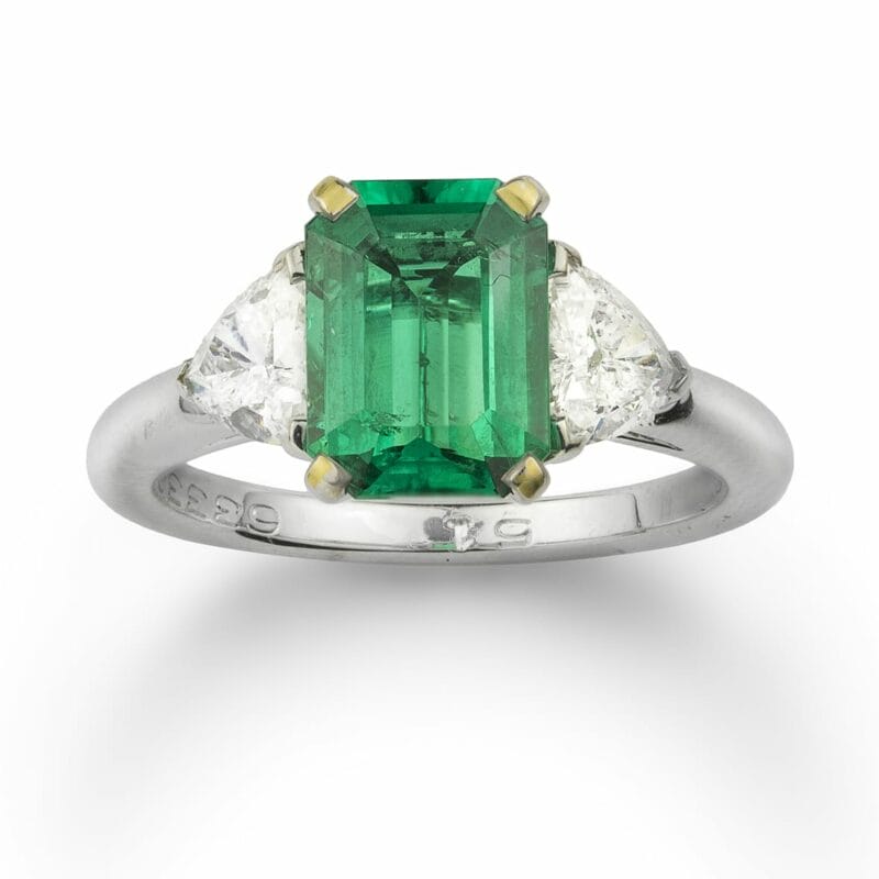 A Cartier Emerald And Diamond Ring
