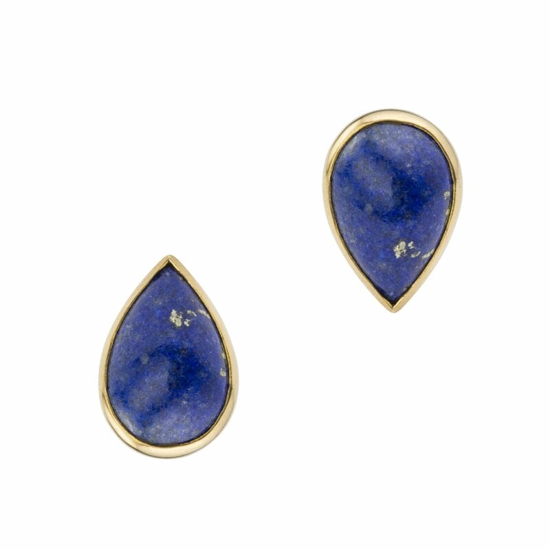 A Pair Of Lapis Lazuli Gold Cufflinks